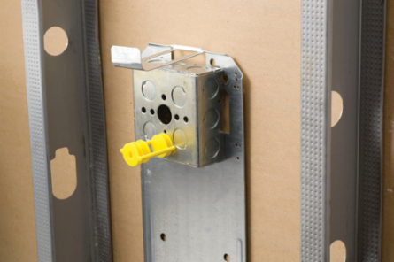 Adjustable Far-Side Box Support, Plastic, 2 1/8" Box Depth