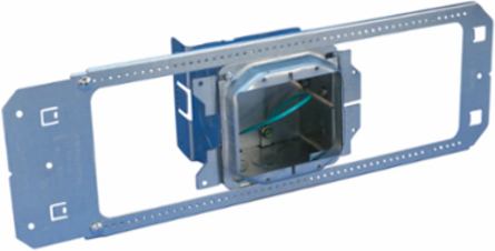 nVent CADDY All-in-One Between-Stud With Removable Mud Ring, Single Box, 2 Gang, w/Ground, 5/8" Drywall, 3 5/8"