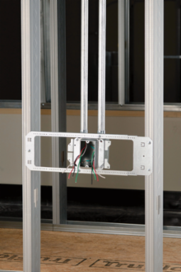 nVent CADDY All-in-One Between-Stud With Removable Mud Ring, Single Box, 1 Gang, w/Ground, 1 1/4" Drywall, 3 5/8"