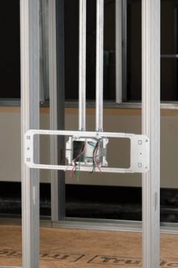nVent CADDY All-in-One Between-Stud With Removable Mud Ring, Single Box, 1 Gang, w/Ground, 1 1/4" Drywall, 3 5/8"