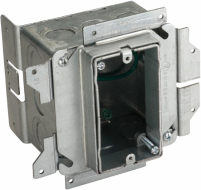 nVent CADDY All-in-One Stud-Mounted With Adjustable Mud Ring, 1 Gang, 3/4"–1 1/2" Drywall, 3 5/8"