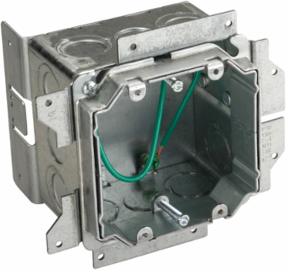 nVent CADDY All-in-One Stud-Mounted With Adjustable Mud Ring, 2 Gang, 5/8"–1 1/2" Drywall, 3 5/8"