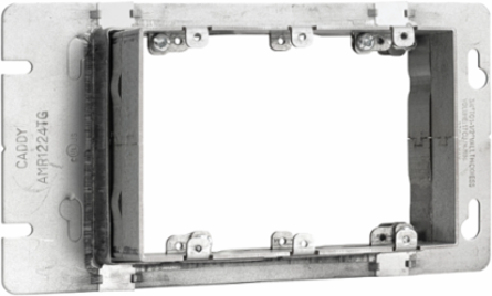 Adjustable Mud Ring, 2 Gang, 5/8"–1 1/2" Drywall