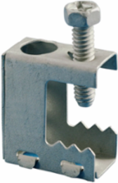 Beam Clamp, 1/4" Rod 1, #10 Rod 2, 1/2" Max Flange