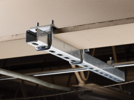 Strut Beam Clamp with U-Bolt, Steel, EG, AA, D, E Strut