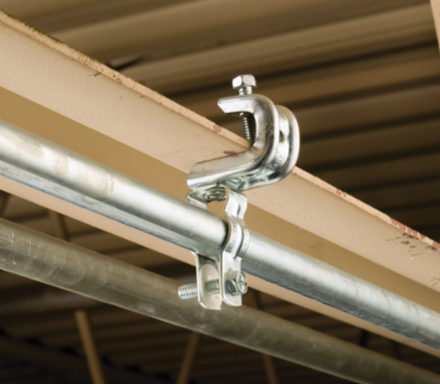Beam Clamp, 3/8" Rod, 0.75" Max Flange