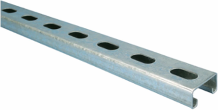 Strut Channel Type C, Slotted, S304, 10' x 13/16" x 1 5/8" x 14 GA