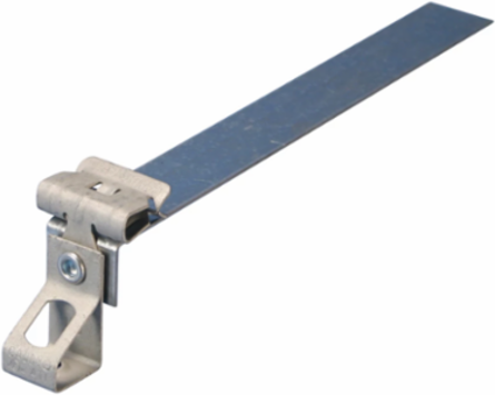 H-Ti/TR Rod to Flange Clip with Retainer, 1/4" Rod, 5/16"–1/2" Flange