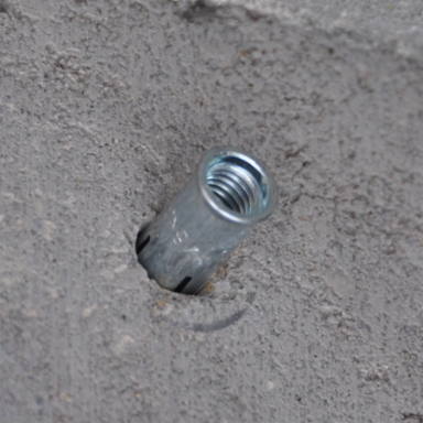 Drop-In Anchor, Steel, EG, 3/8" Hole, 1.563"