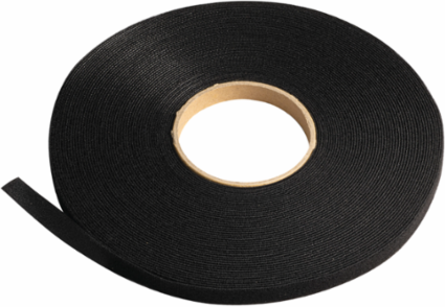 Back-to-Back, Hook-and-Loop, Nylon, 1/2" W, Black, 25 Yd Roll