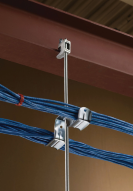 nVent CADDY Cat CM Double J-Hook, 70 Cable Capacity, Cat 5e, 30 Cable Capacity, Cat 6A