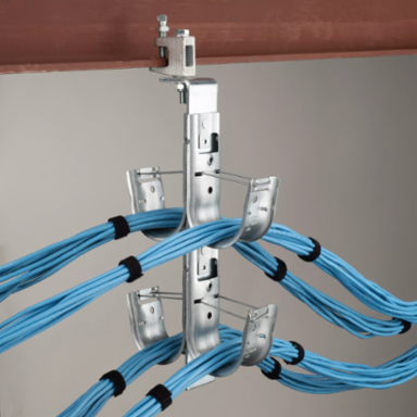 nVent CADDY Cat HP J-Hook Tree, Flange Mount, Double Sided, 2" dia, 3 Tier
