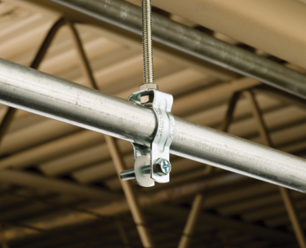 Bolt Close Conduit/Pipe Clamp, S304, 1/2" EMT, 1/2" Rigid/Pipe, 0.281" Hole