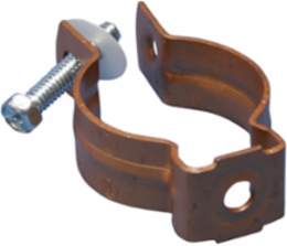 Bolt Close Pipe Clamp for Copper Tube, 2" Copper Tube, 5/16" Hole