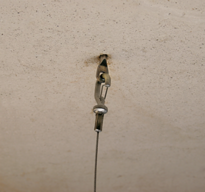 Concrete Fixing Eyebolt Screw, 0.256" Hole, H6 Screw