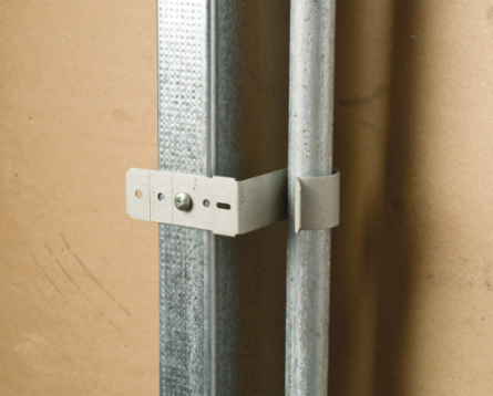 Cable/Conduit to stud attachment, 1/2", 3/4" EMT, 2 1/8" box depth