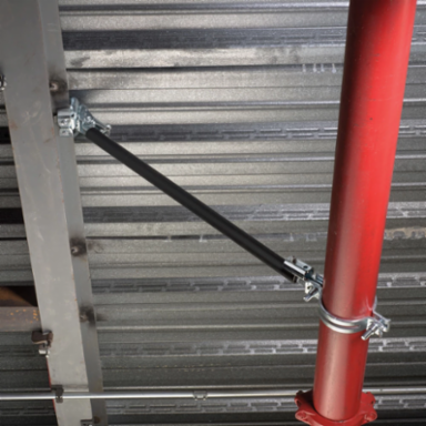 6" Single Pipe/Conduit Rigid Universal Sway Brace, electrogalvanized