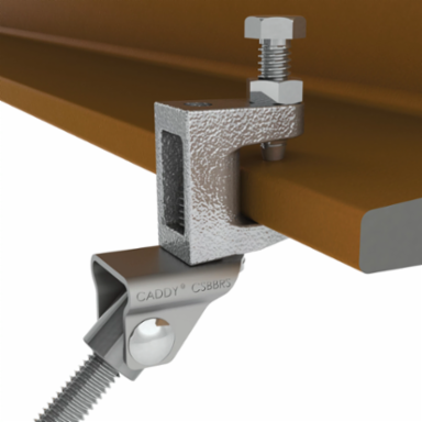 Branch Line Restraint Structure Attachment to Threaded Hole, 3/8", 1/2" Rod