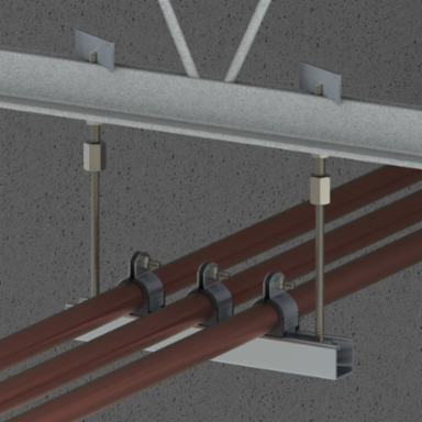 Truss-T Bar Joist Hanger, 3/8 Inch Rod, 1200 lb Load Capacity, Steel