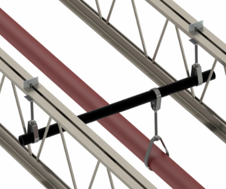 Truss-T Bar Joist Hanger, Top Chord, 3/8 Inch Rod, Steel, 1200 lb Load