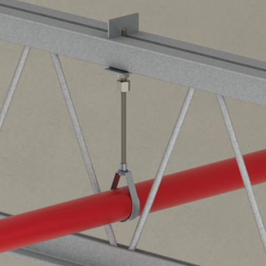 Truss-T Bar Joist Hanger, Top Chord, 1/2 Inch Rod, 1200 lb Load