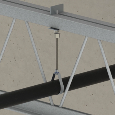 Truss-T Bar Joist Hanger, Top Chord, 1/2 Inch Rod, 1200 lb Load