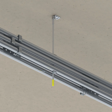 Drop Threaded Rod with Shot-Fire Bracket, 12", 1/4" Rod