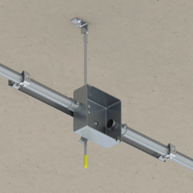 Drop Threaded Rod with Shot-Fire Bracket, 36", 1/4" Rod