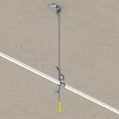 Drop Threaded Rod with Shot-Fire Bracket, 48", 1/4" Rod