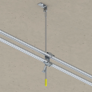 Drop Threaded Rod with Shot-Fire Bracket, 48", 1/4" Rod