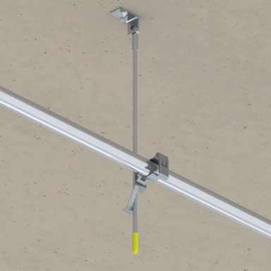 Drop Threaded Rod with Shot-Fire Bracket, 72", 1/4" Rod