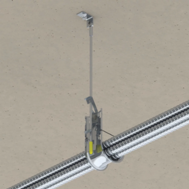 Drop Threaded Rod with Shot-Fire Bracket, 72", 1/4" Rod