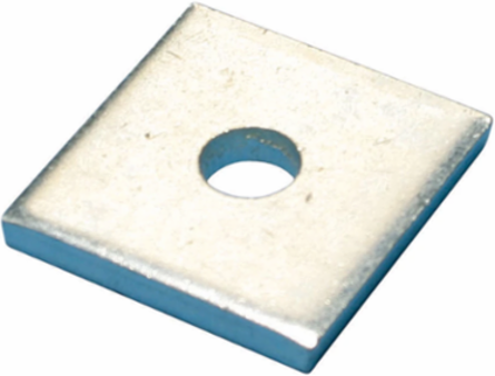 Square Channel Washer, Steel, EG, 3/8" Rod, 0.438" Hole