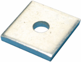 Square Channel Washer, Steel, EG, 1/2" Rod, 0.563" Hole