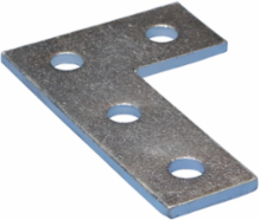 Four Hole Flat Corner Bracket, 3 1/2" x 5 3/8"