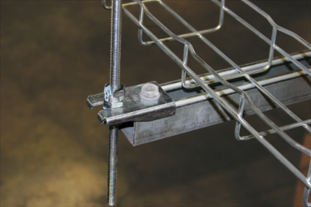 Strut Trapeze Attachment Plate, 3/8" Rod
