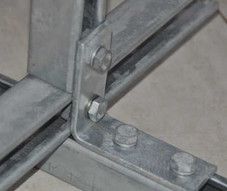 2-2 Hole Corner Angle Bracket, Steel, EG, 4.125" x 3.5"