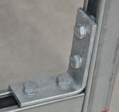 2-2 Hole Corner Angle Bracket, Steel, EG, 4.125" x 3.5"
