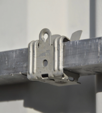 Hammer-On Flange Clip, Bottom Mount, Spring Steel, 1/8"–1/4" Flange