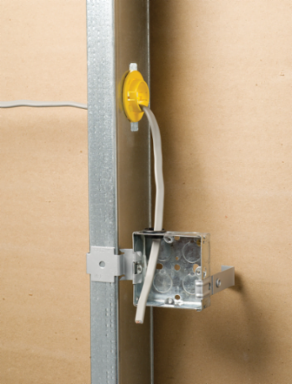 Adjustable Depth Snap-On Switch Box Support, 1 3/8"–1 1/2" x 1/4"–3/4"