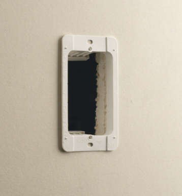 Plastic low-voltage mounting plate, 1 gang