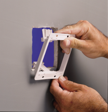 Plastic Low Voltage Mounting Plate, 2 Gang