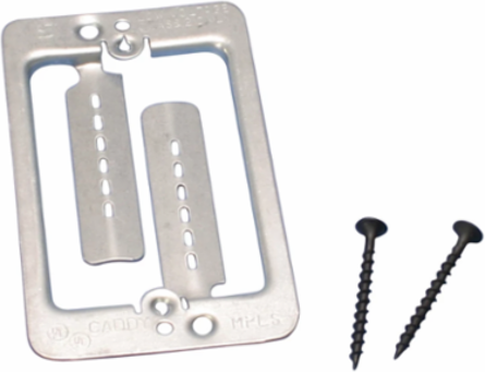 Low-voltage mounting plate with screws, 1 gang