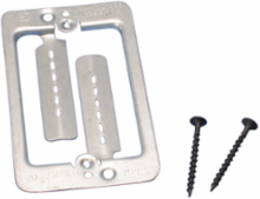 Low-voltage mounting plate with screws, 1 gang