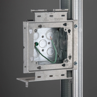 Box Mounting Plate with Far Side Support on Stud Assembly, OBB4 No MR