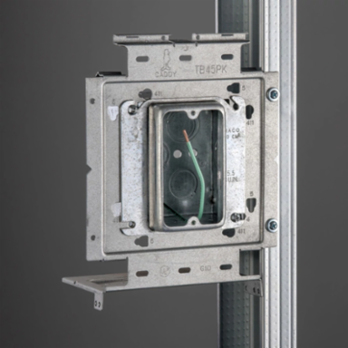 Box Mounting Plate with Far Side Support on Stud Assembly, OBB4 SG MR
