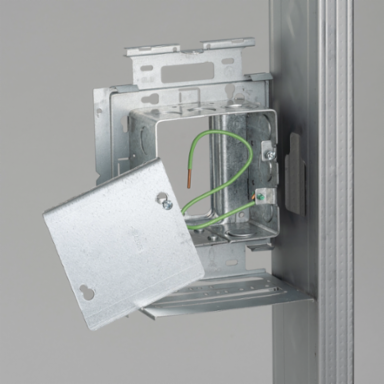 Box Mounting Plate with Far Side Support on Stud Assembly, OBB4 DG MR