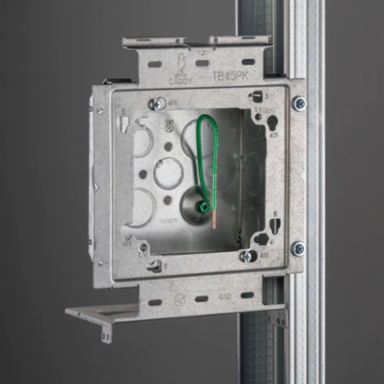 Box Mounting Plate with Far Side Support on Stud Assembly, OBB4 ADJ SG MR