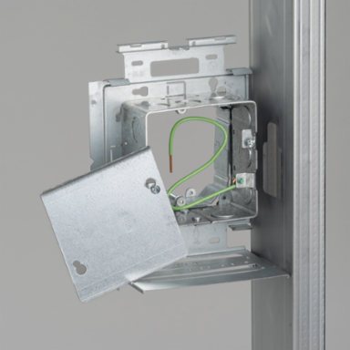 Box Mounting Plate with Far Side Support on Stud Assembly, OBB4 ADJ SG MR