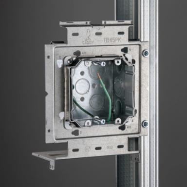 Box Mounting Plate with Far Side Support on Stud Assembly, OBB4 ADJ SG MR